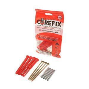 Corefix TV Wall mount bracket fixing screws for plasterboard walls