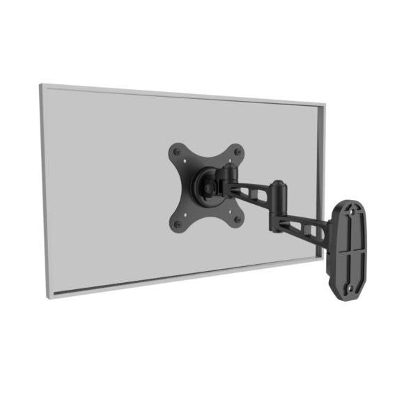 Full motion TV/Monitor wall mount bracket, Universal - Black