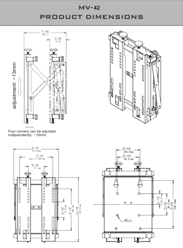 MV42 Videowall Mounts