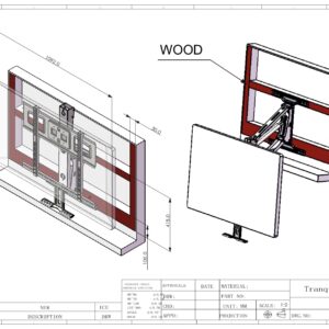 Refurbished - TMO100A - Mount TV above fireplace | Pull Down TV Bracket - 55 Inches - 65 Inches