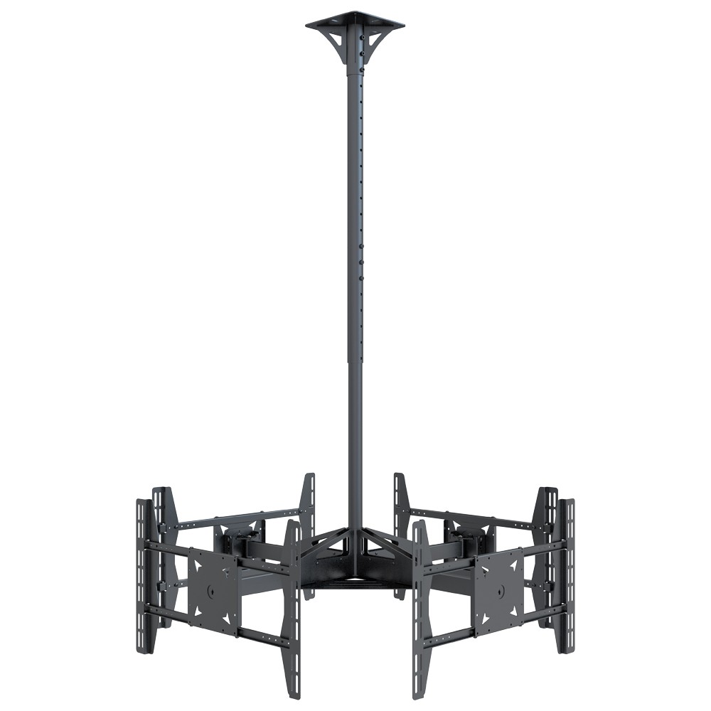 Flip Down Tilt Ceiling TV Mount For 4 Screens
