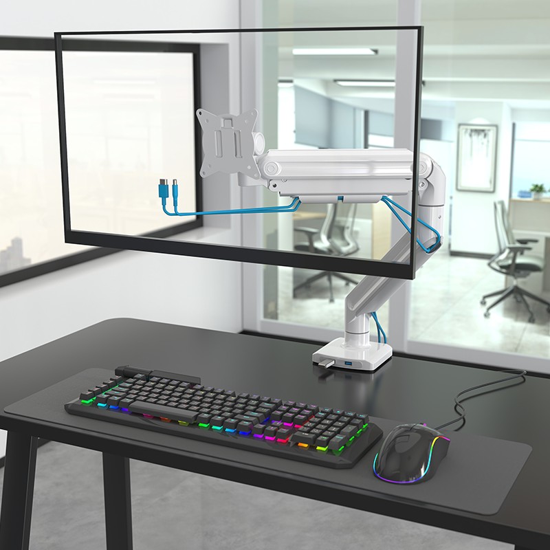 Heavy Duty 20KG Monitor Arm Computer PC Mount Desktop Clamp Stand