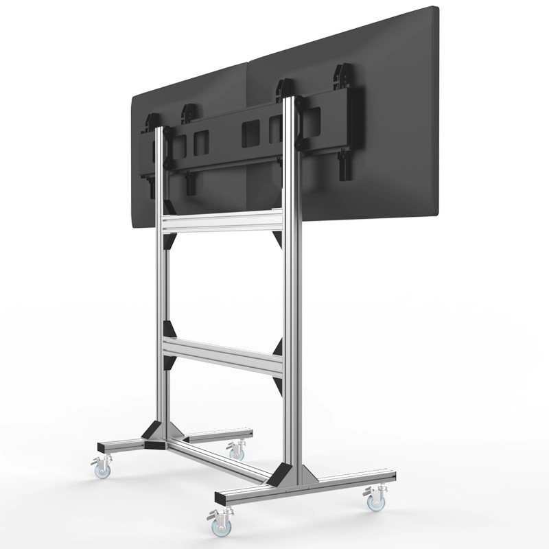 Mobile TV Cart for 2 Screens