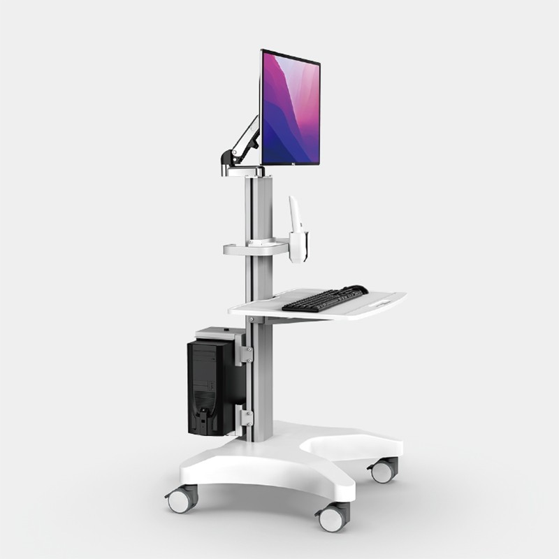 Medical Trolley Computer Cart With Oral Scanner Holder–PM