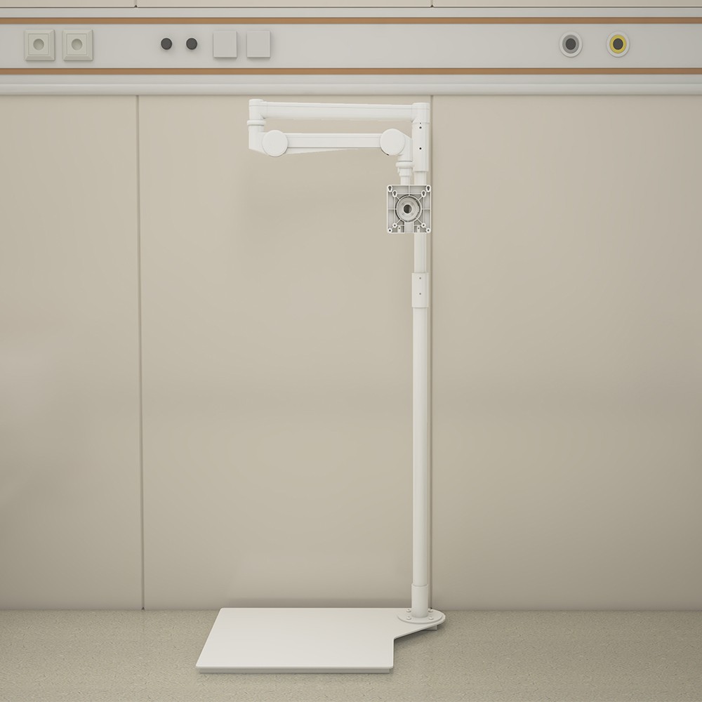 Aluminum Long Arm Patient Monitor Floor Stand -TranquilMount PM-500B