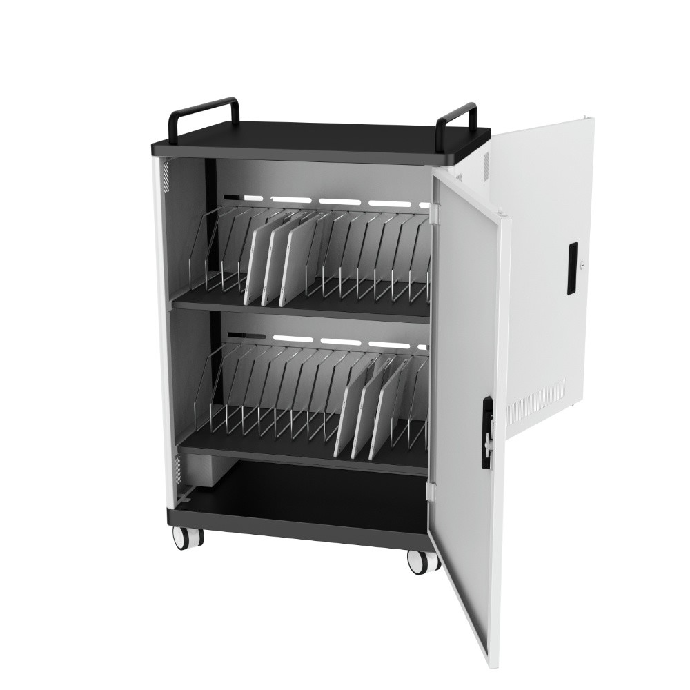 Professional Safe Tablet Charging Cart Wheels Fast Electric Charger Mobile UK AU DC AC -TranquilMount TCC-01