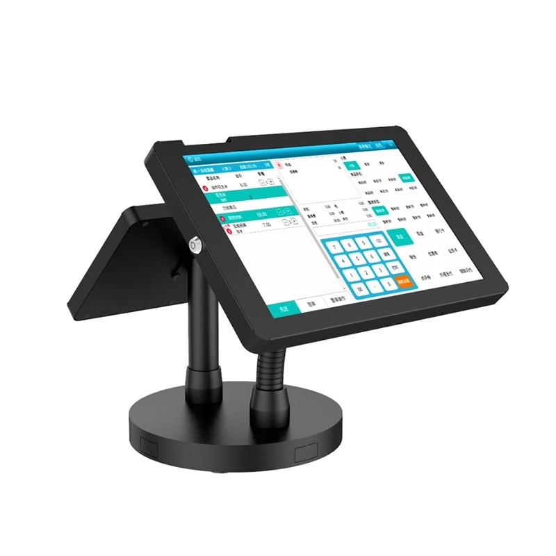 Tablet POS Stand Desktop Gooseneck Tablet Holder Dual Screen For Checkout Counter Restaurant